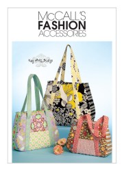 5822 McCalls  Contrast handle Handbags 3 Sizes Small - LG Pattern Uncut